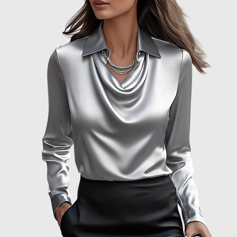 Brooklyn – Blusa Elegante Con Acabado Satinado