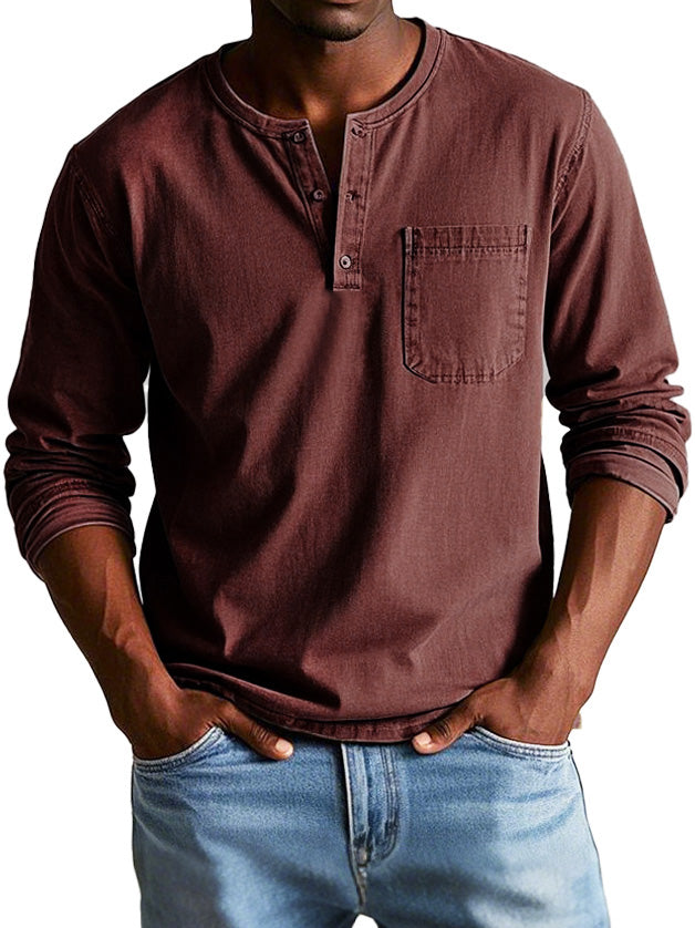Thomas | Camisa Vintage De Manga Larga