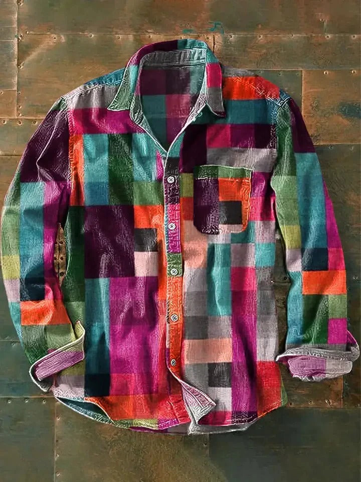 Spencer - Camisa Unisex a Cuadros de Colores