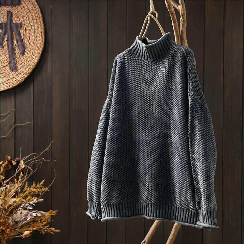 Jersey De Punto Con Cuello Alto