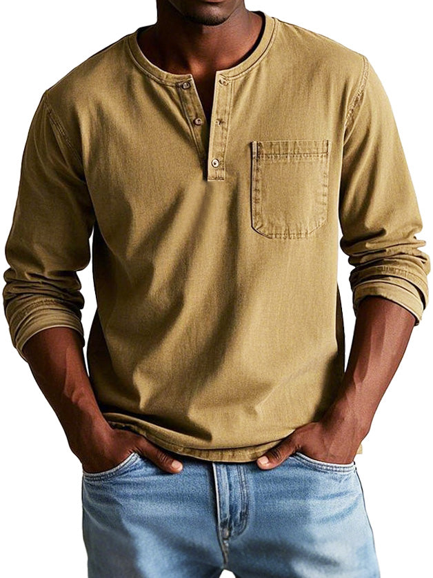 Thomas | Camisa Vintage De Manga Larga
