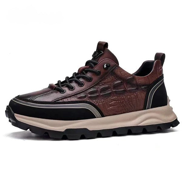 Zapatos Casuales De Piel De Cocodrilo Para Hombre