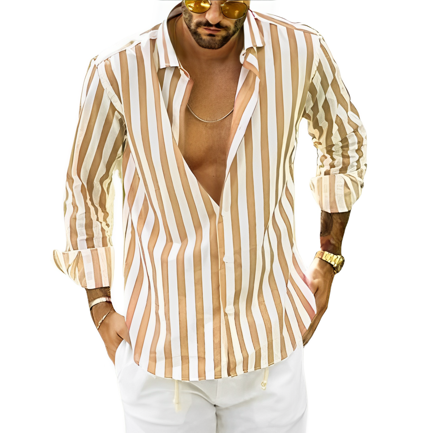 Martin - Camisa De Rayas Para Hombre