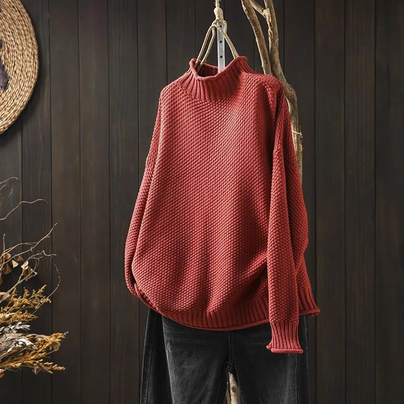 Jersey De Punto Con Cuello Alto
