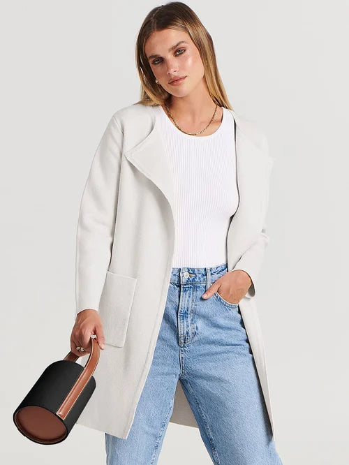 Abrigo Con Solapas De Nuevo Estilo