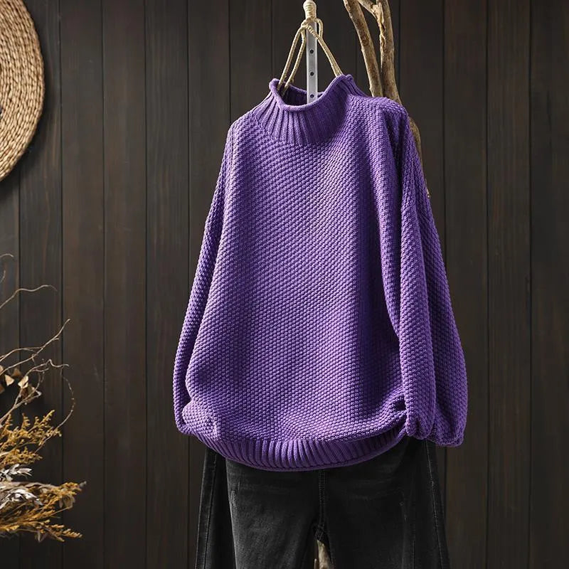 Jersey De Punto Con Cuello Alto