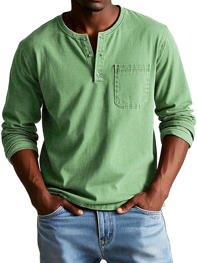 Thomas | Camisa Vintage De Manga Larga