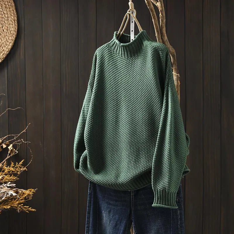 Jersey De Punto Con Cuello Alto
