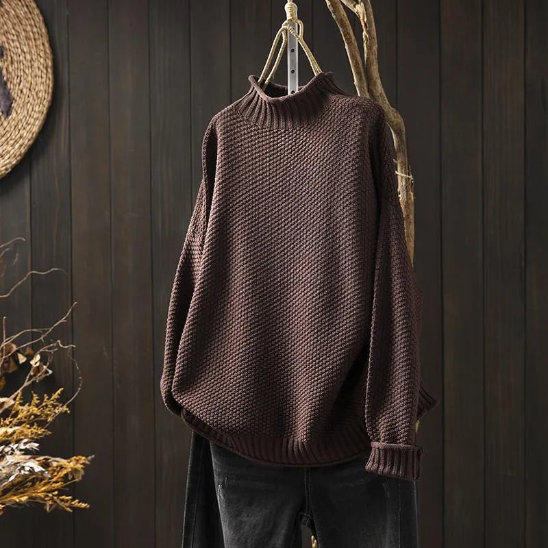Jersey De Punto Con Cuello Alto