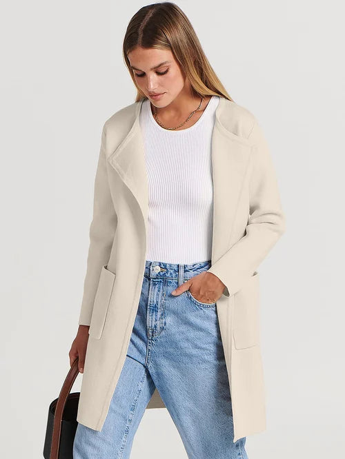 Abrigo Con Solapas De Nuevo Estilo