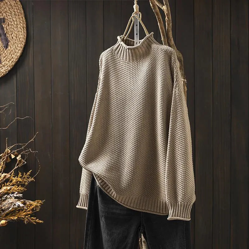 Jersey De Punto Con Cuello Alto
