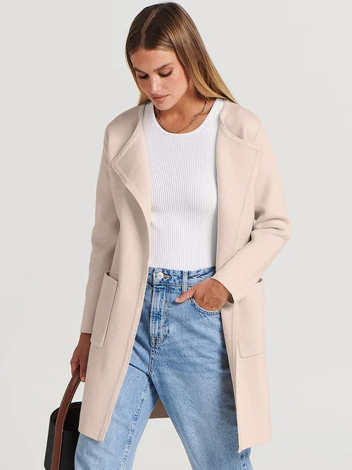 Abrigo Con Solapas De Nuevo Estilo