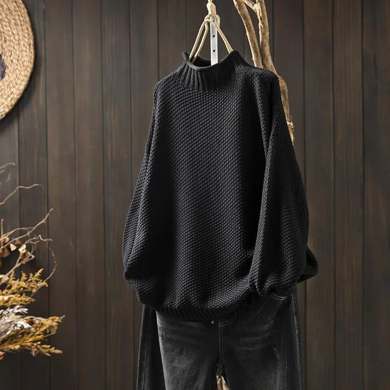 Jersey De Punto Con Cuello Alto