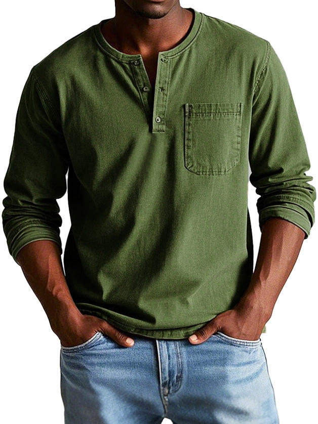 Thomas | Camisa Vintage De Manga Larga