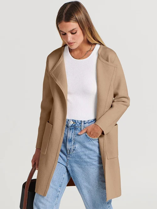 Abrigo Con Solapas De Nuevo Estilo