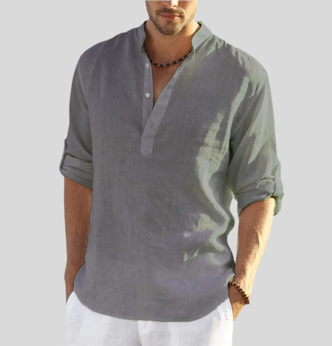 Adriano - Camisa De Lino Para Hombre