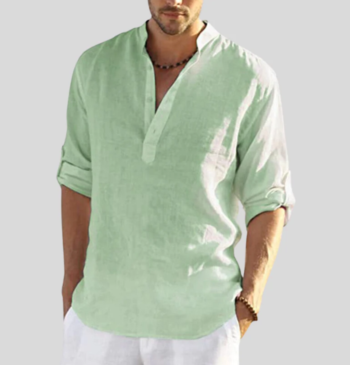 Adriano - Camisa De Lino Para Hombre