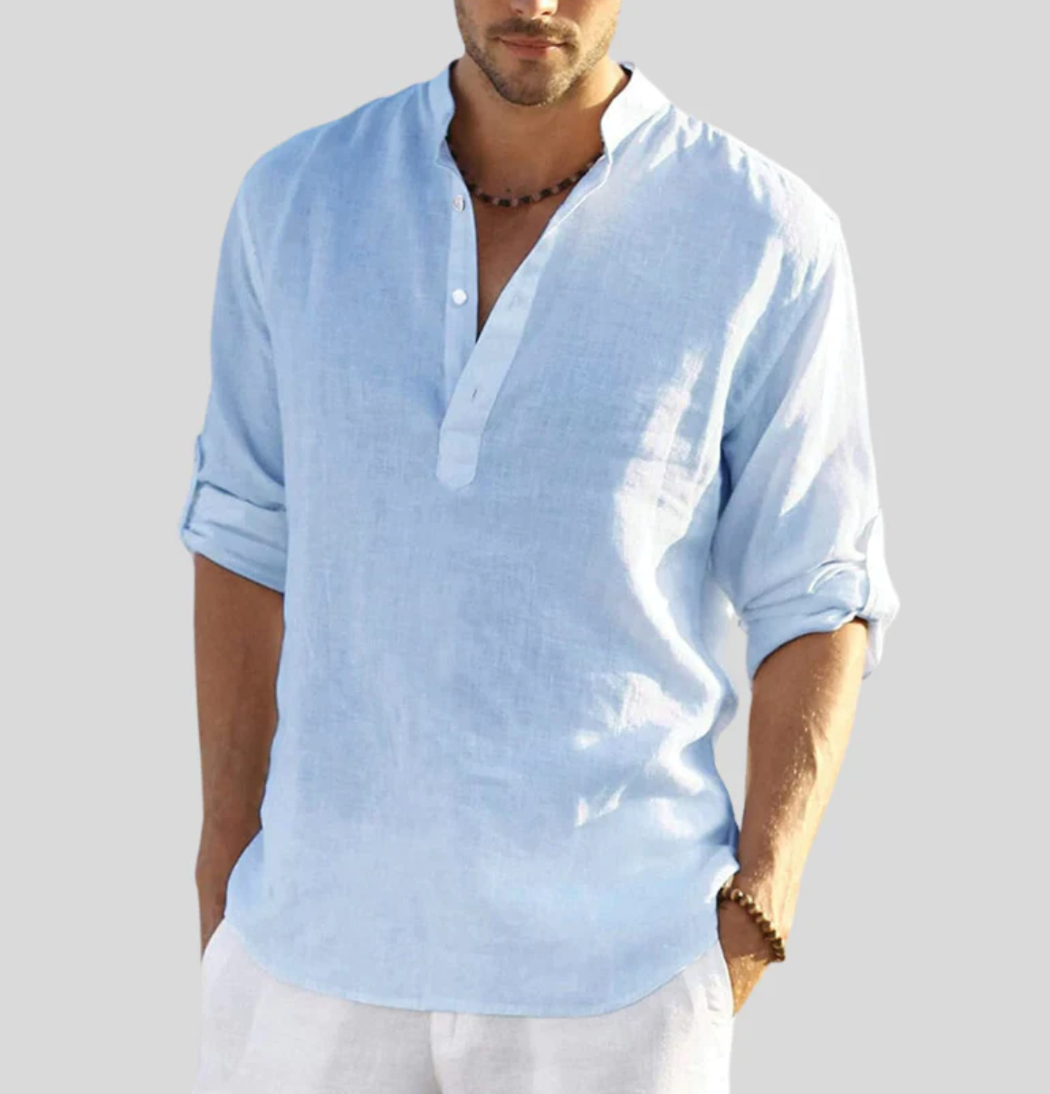 Adriano - Camisa De Lino Para Hombre