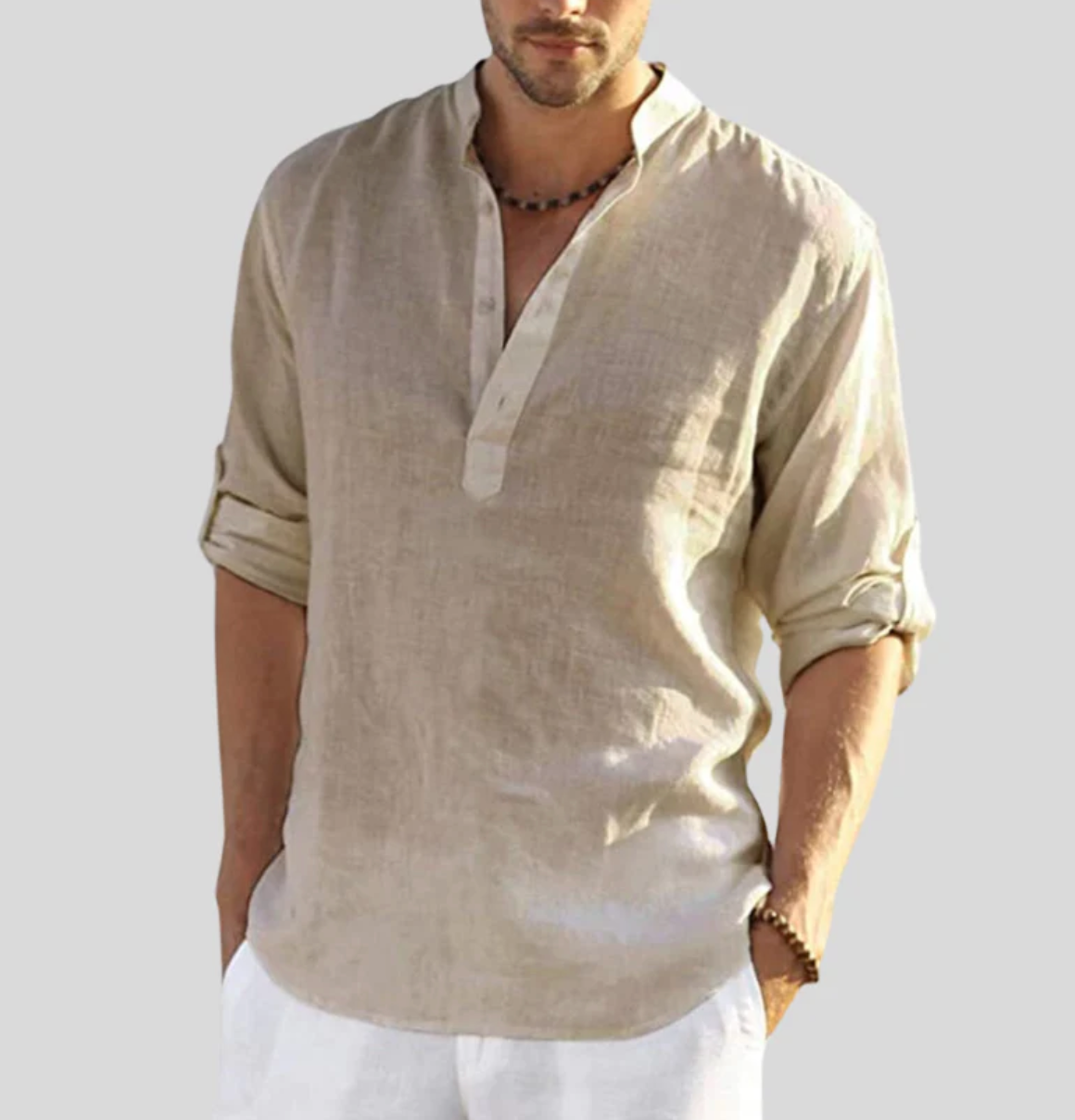 Adriano - Camisa De Lino Para Hombre