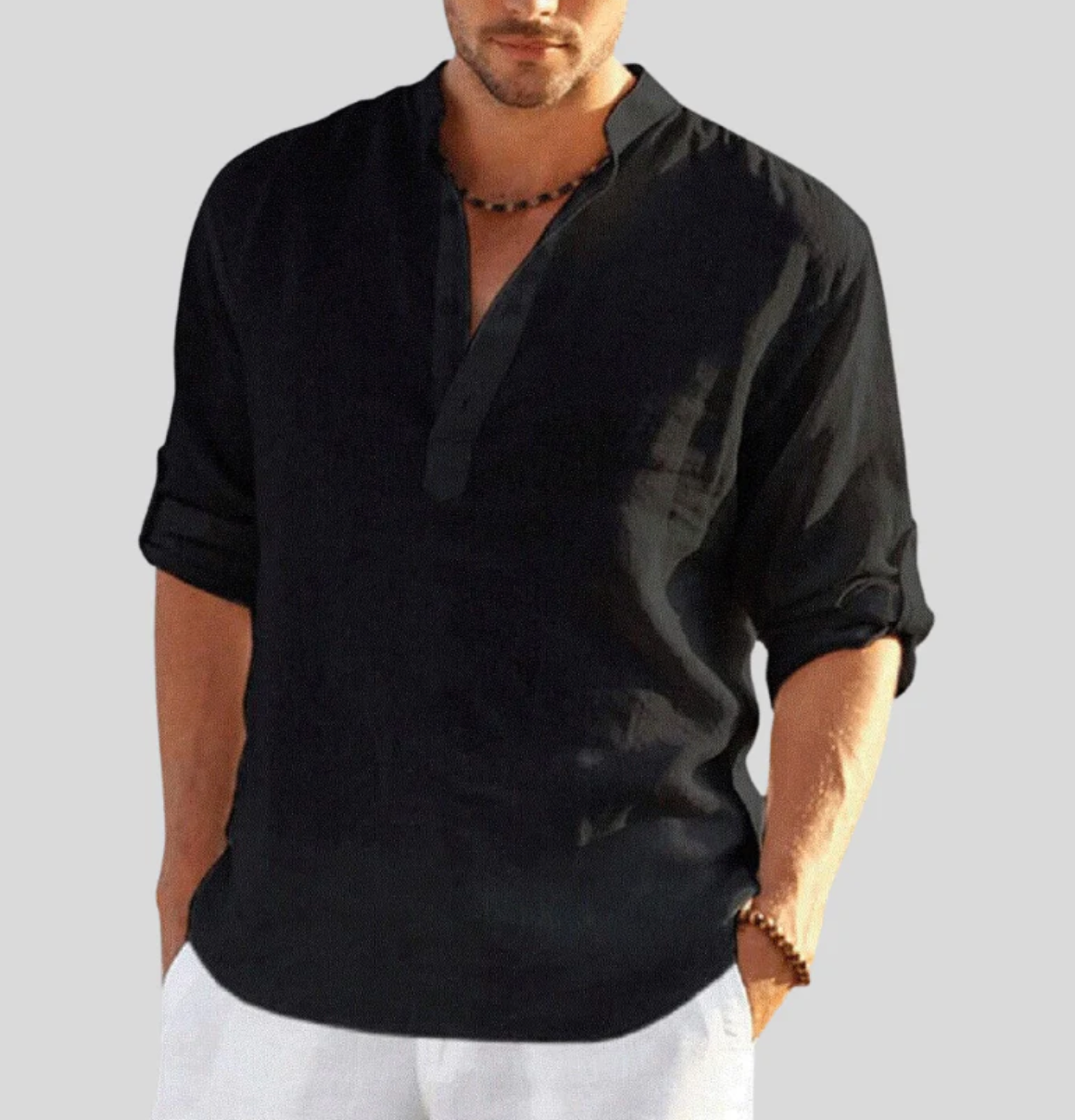 Adriano - Camisa De Lino Para Hombre