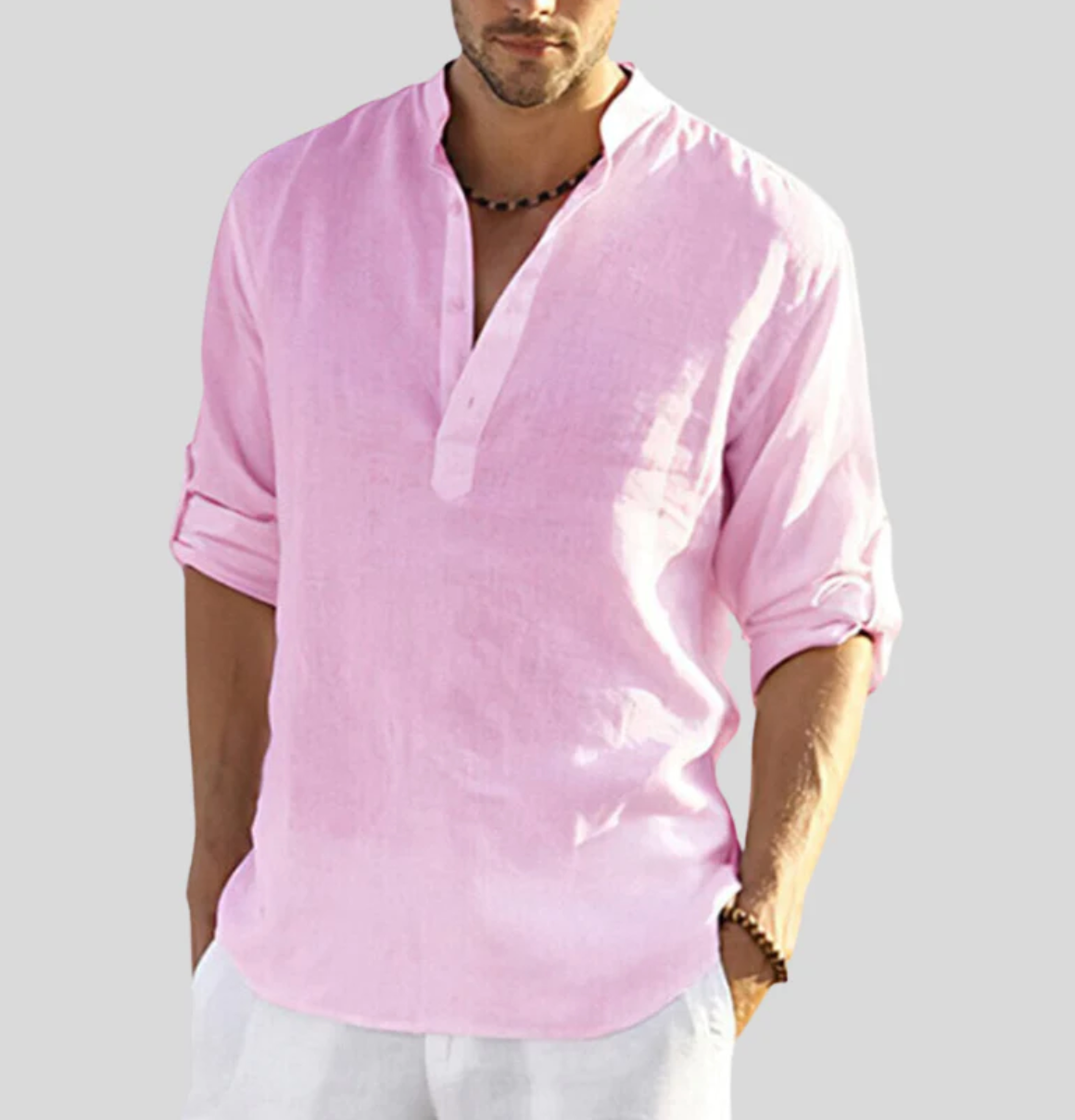 Adriano - Camisa De Lino Para Hombre