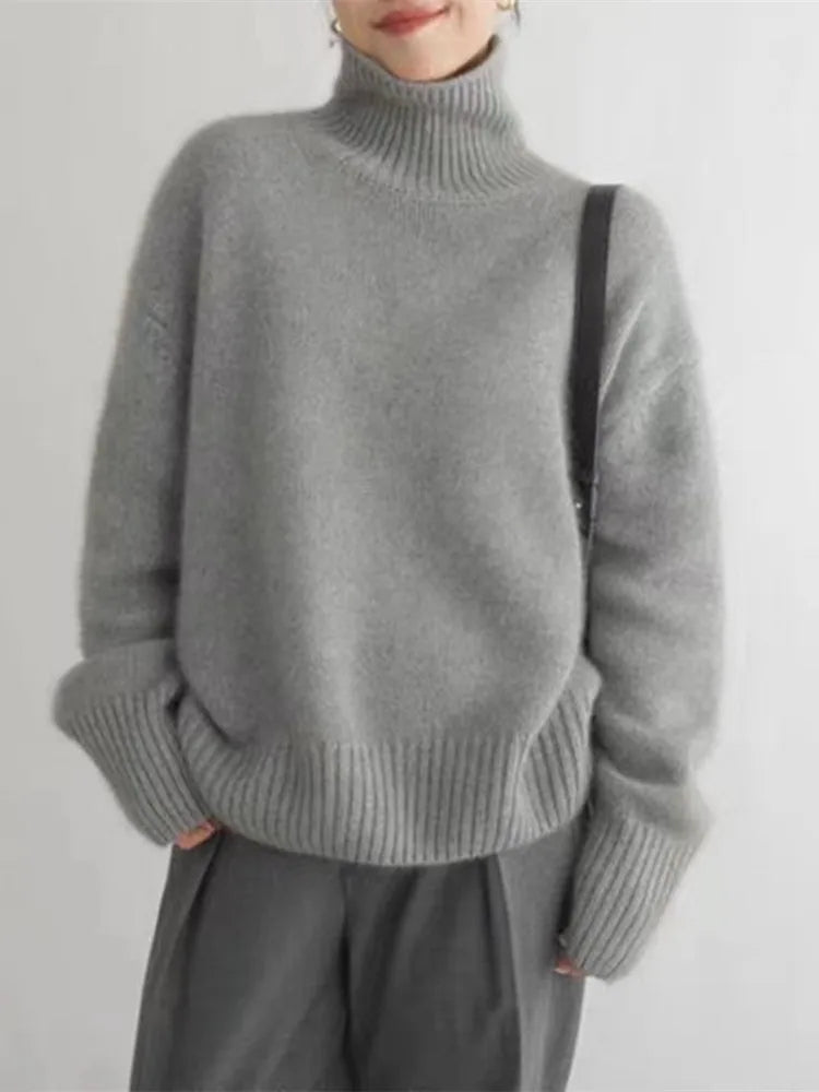 Lin - Jersey De Cuello Alto De Cachemira