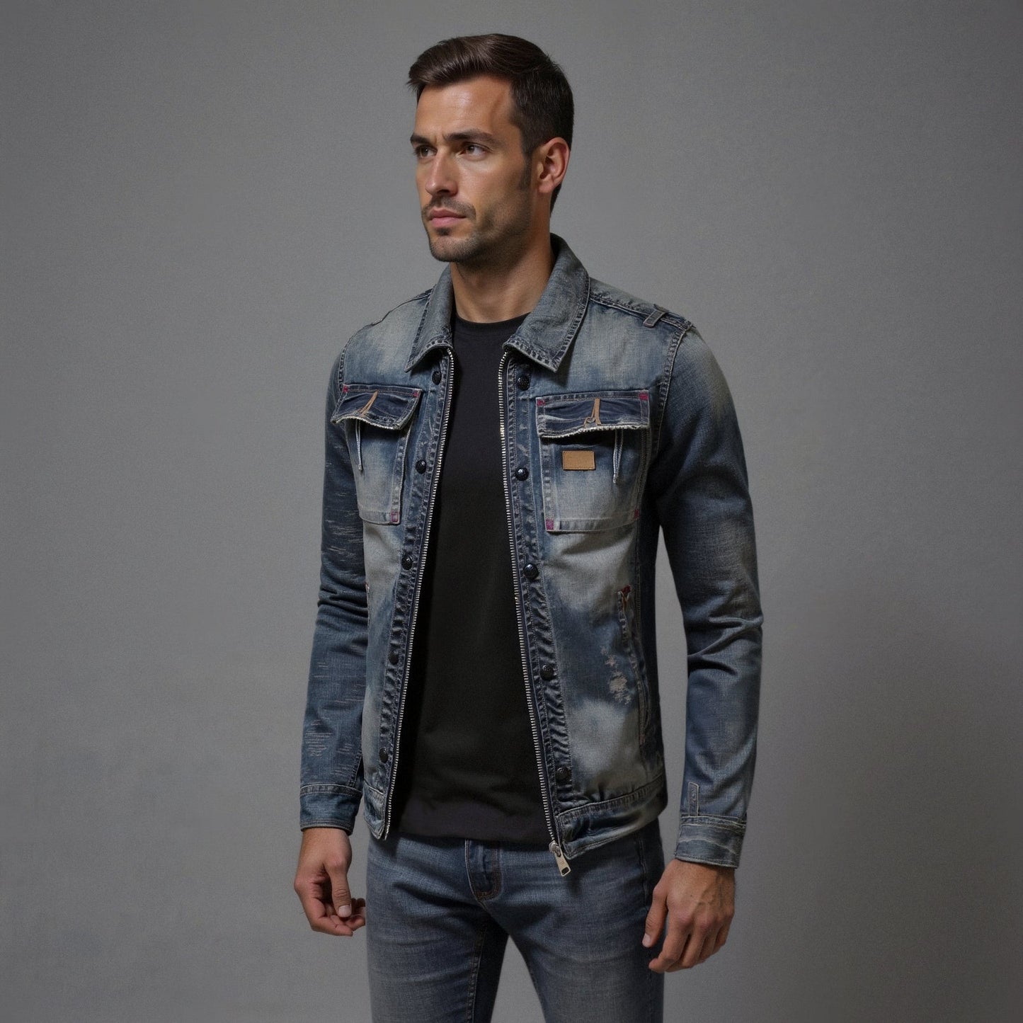 Carl | Chaqueta Vaquera Retro