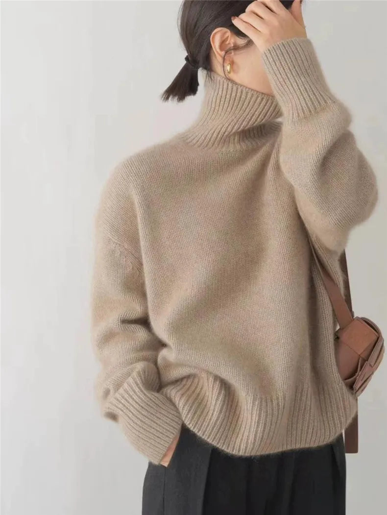 Lin - Jersey De Cuello Alto De Cachemira