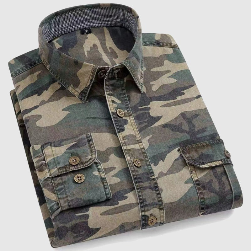 Camisa Diseño Camuflaje De Algodón Andrew Timeless