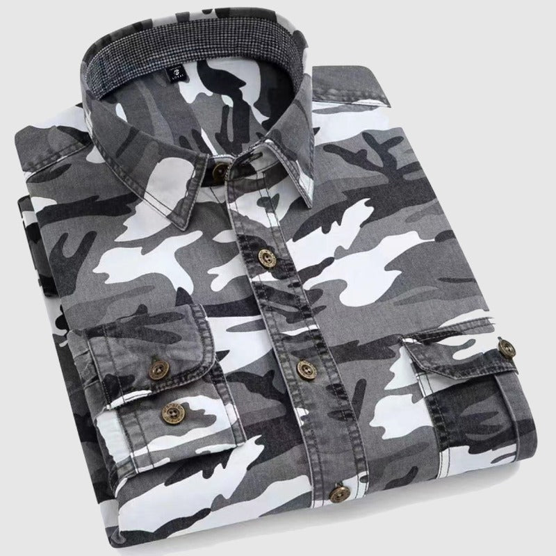 Camisa Diseño Camuflaje De Algodón Andrew Timeless