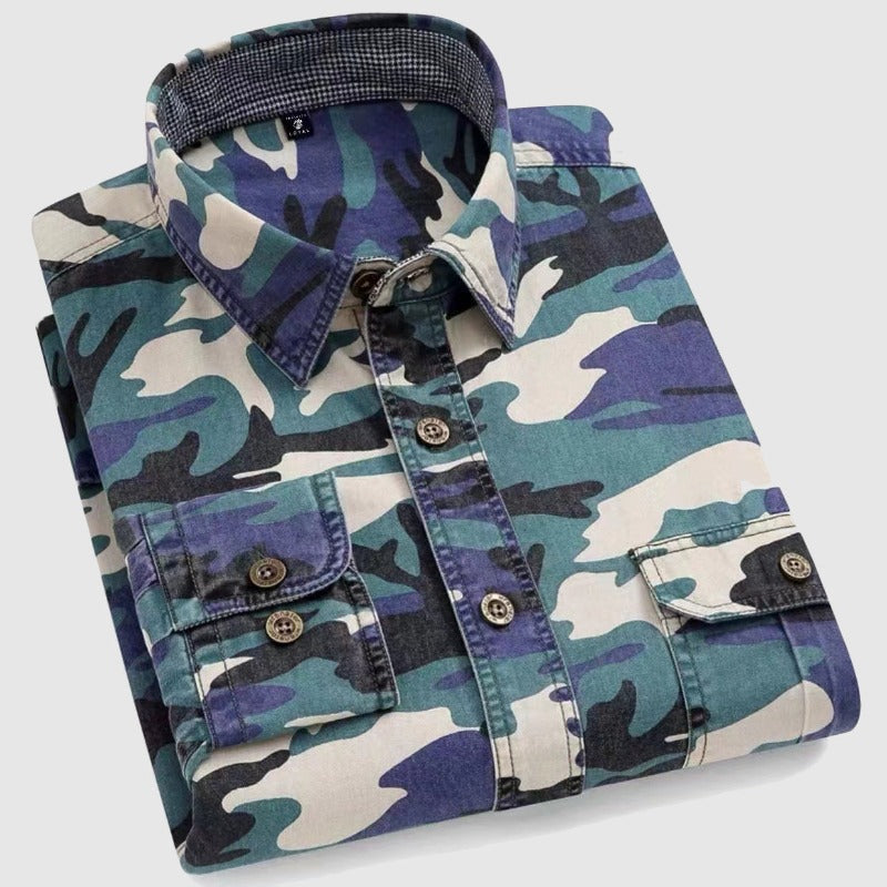 Camisa Diseño Camuflaje De Algodón Andrew Timeless