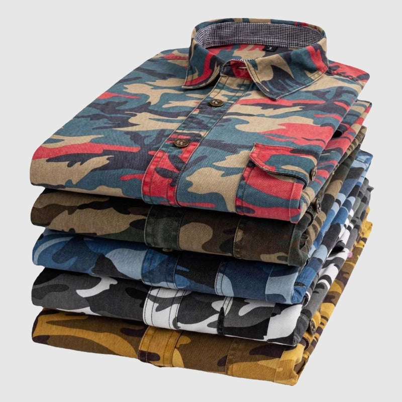 Camisa Diseño Camuflaje De Algodón Andrew Timeless