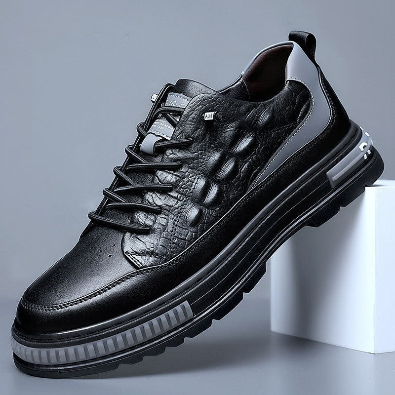Zapatos Casuales De Piel De Cocodrilo Para Hombre
