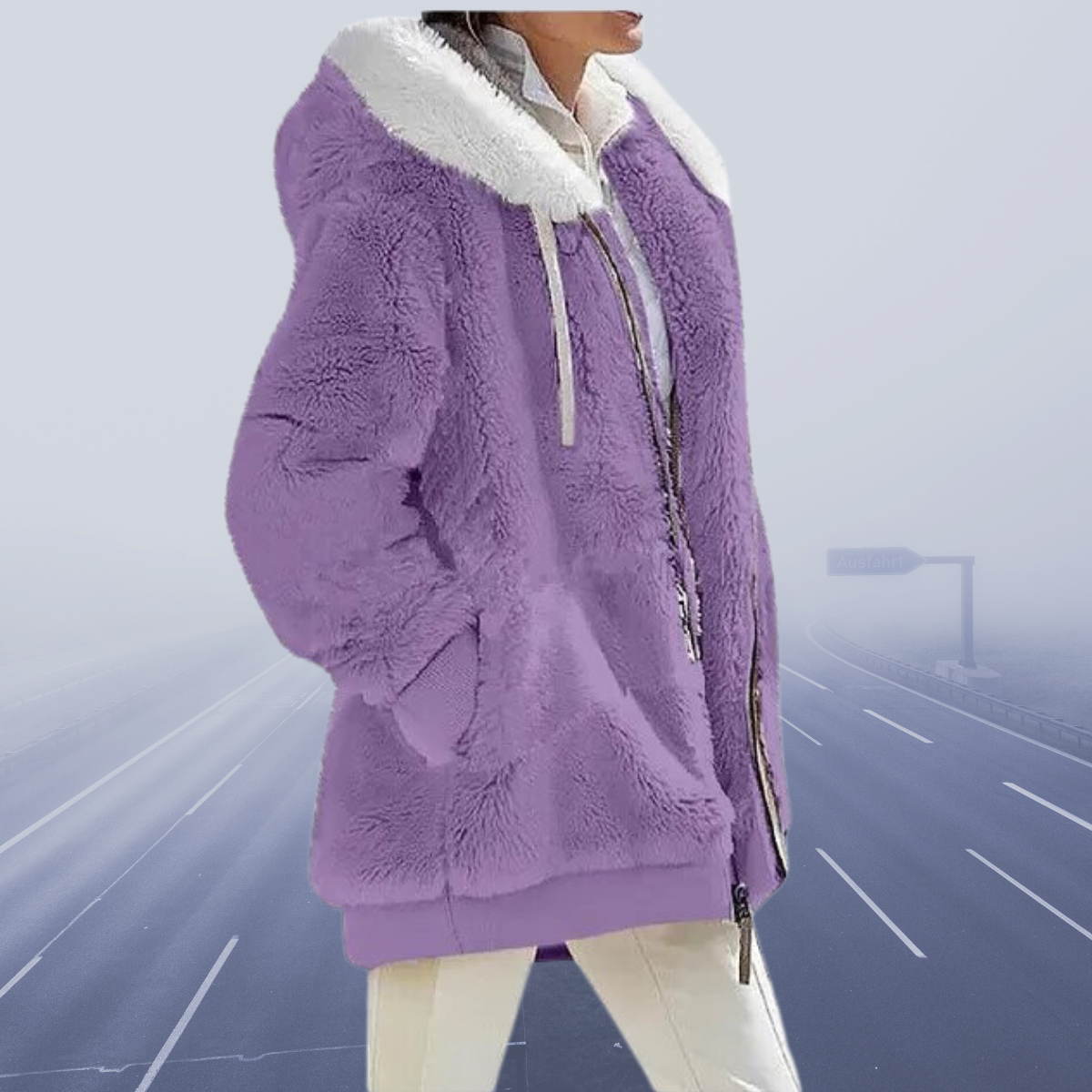 Alessandra - Chaqueta Con Capucha De Forro Polar