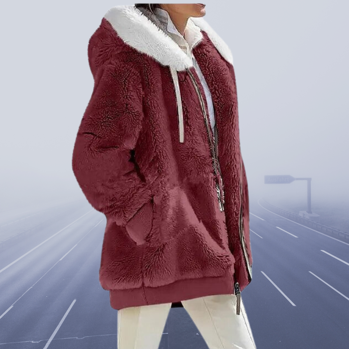 Alessandra - Chaqueta Con Capucha De Forro Polar