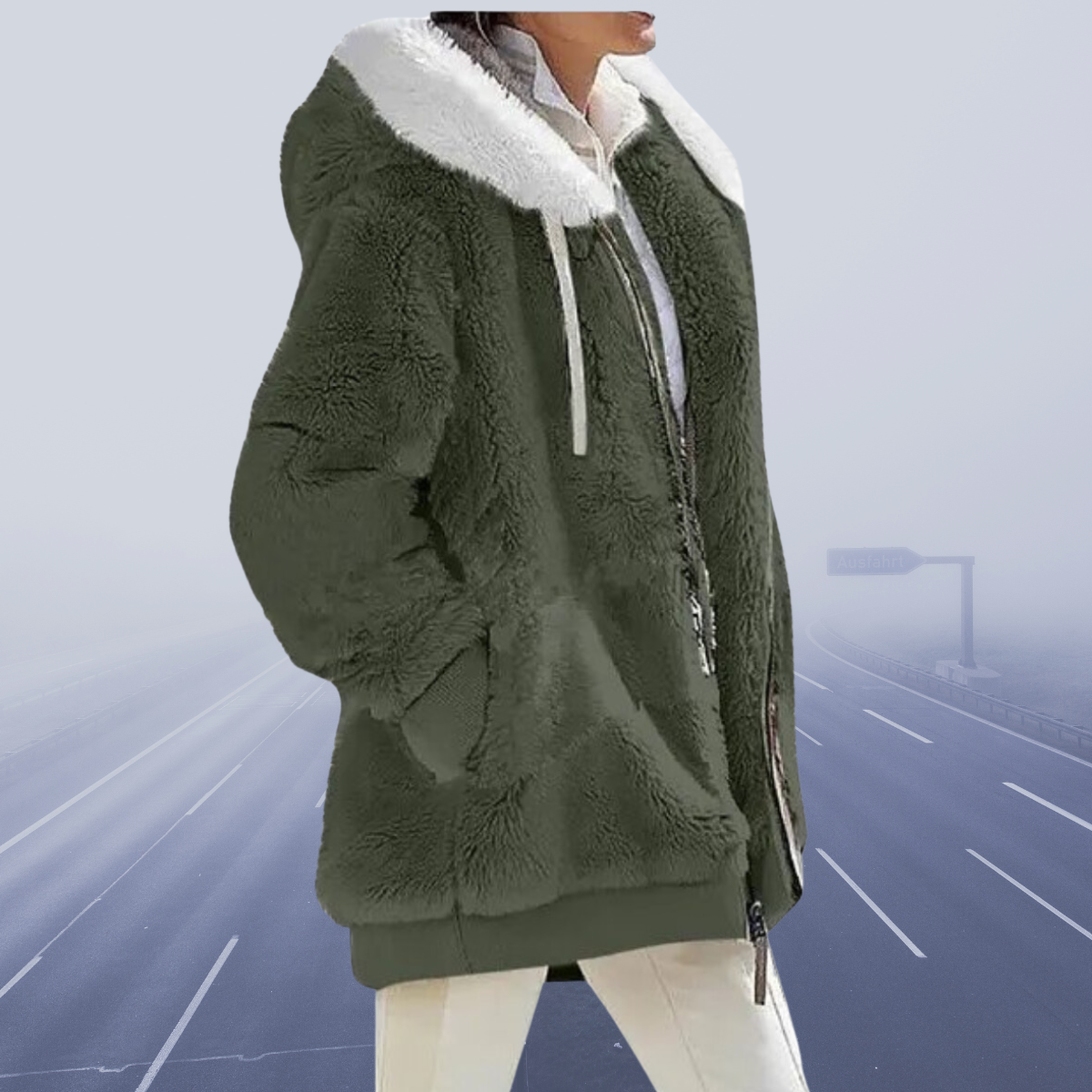 Alessandra - Chaqueta Con Capucha De Forro Polar