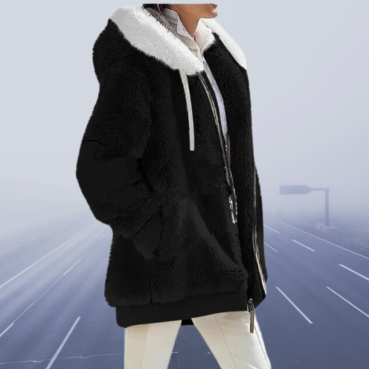Alessandra - Chaqueta Con Capucha De Forro Polar