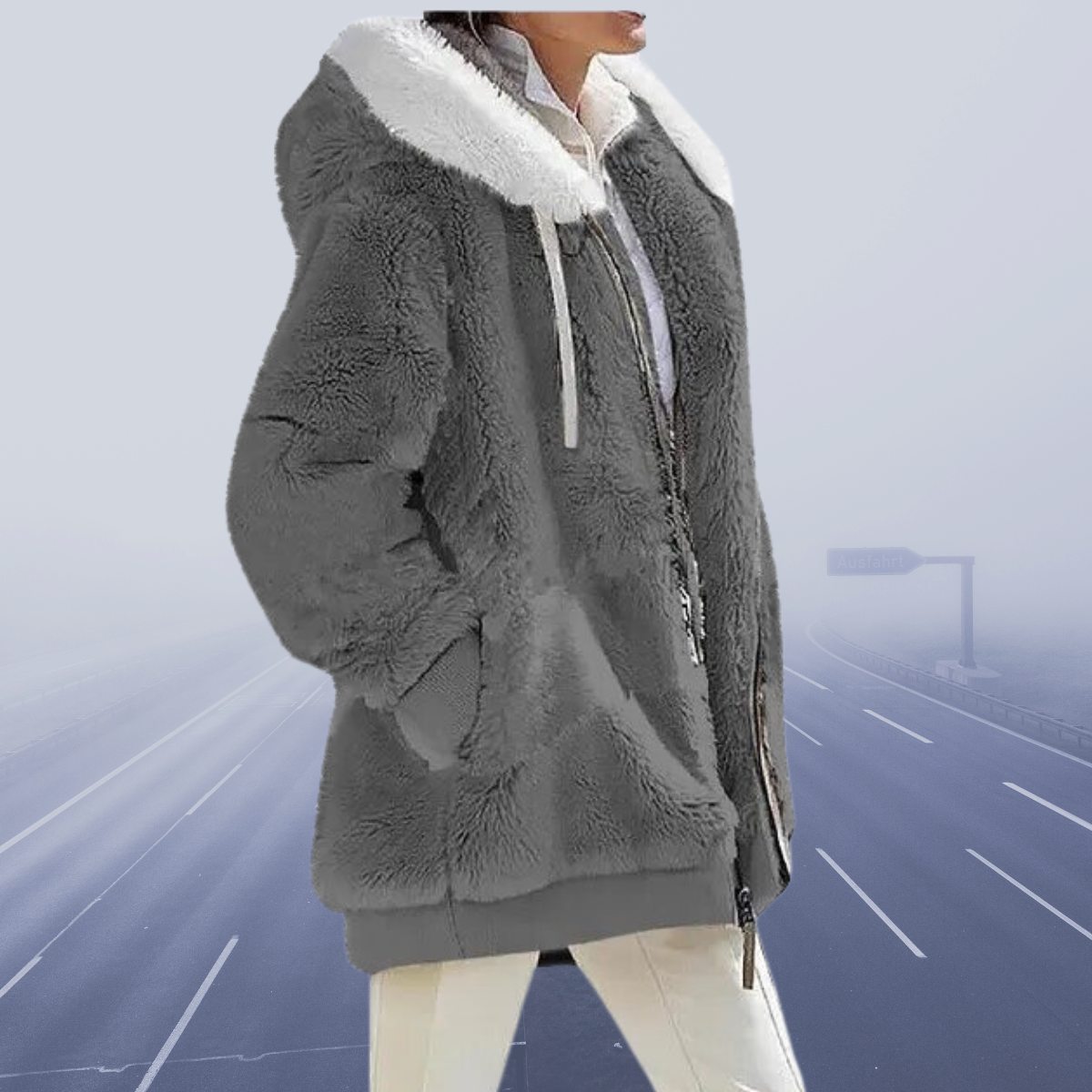 Alessandra - Chaqueta Con Capucha De Forro Polar