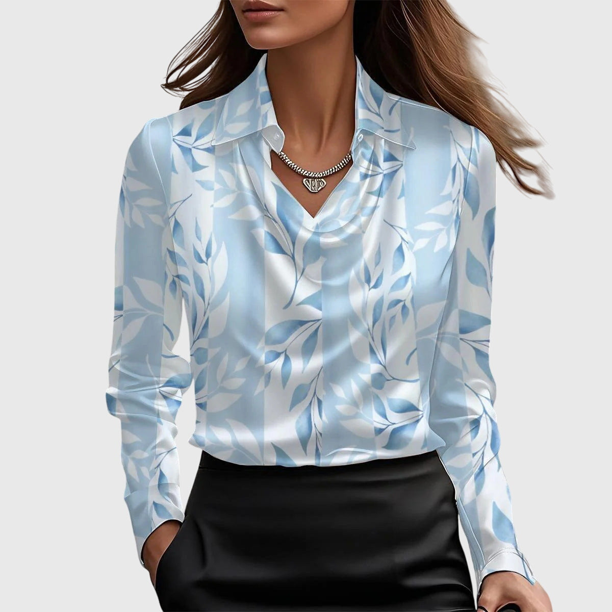 Brooklyn – Blusa Elegante Con Acabado Satinado
