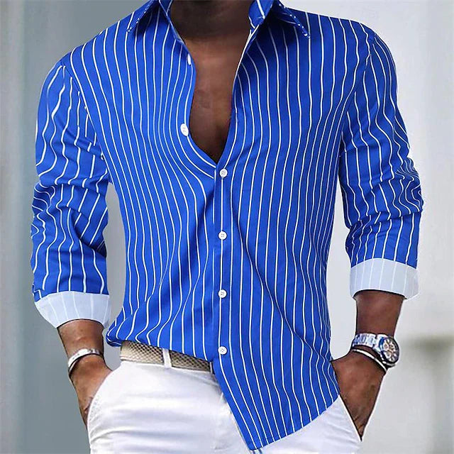 Philippe - Camisa De Seda a Rayas