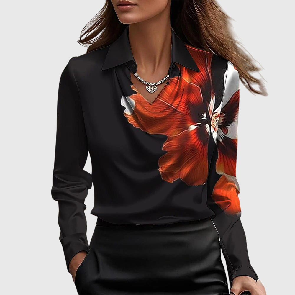 Brooklyn – Blusa Elegante Con Acabado Satinado