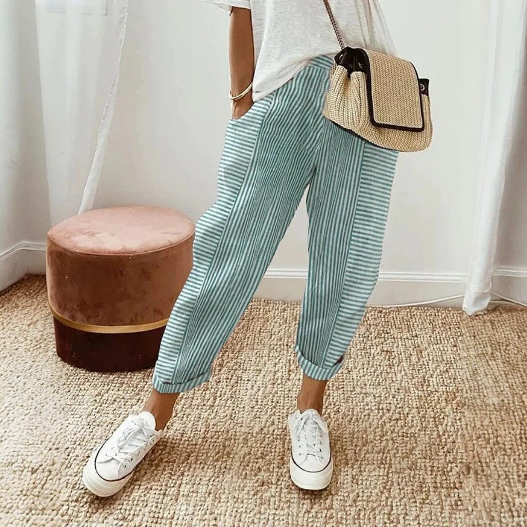 Silvia | Pantalones A Rayas