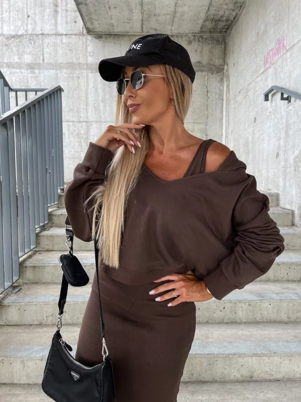Conjunto Sharon Vestido Sin Mangas y Sudadera Con Capucha