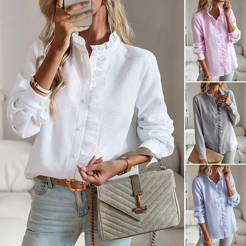 Camisa Mujer Volados