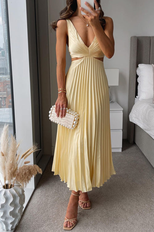 Claire | Vestido Midi Plisado