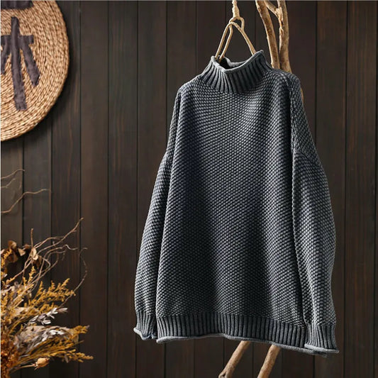 Jersey De Punto Con Cuello Alto