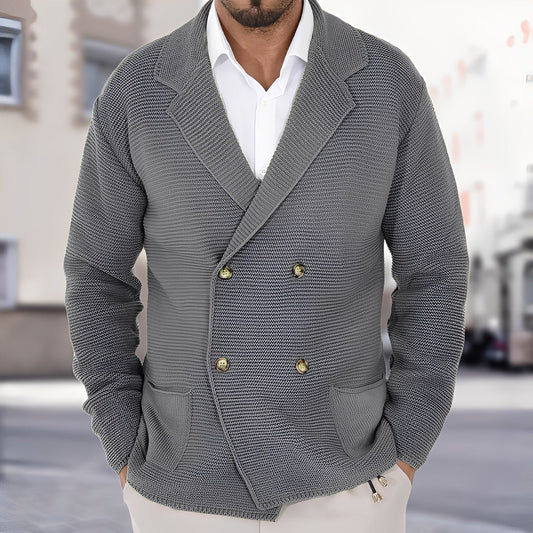 Alfred - Chaqueta De Punto Doble Botonadura Casual para Hombres