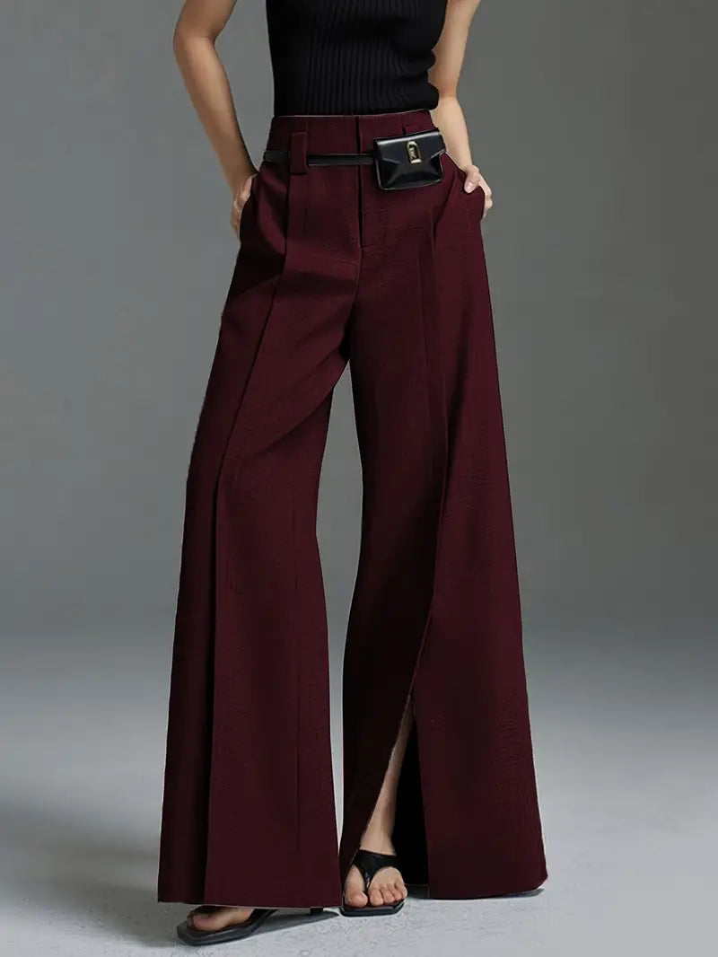 Aaliyah – Pantalón Elegante Con Cintura Alta Y Perneras Anchas