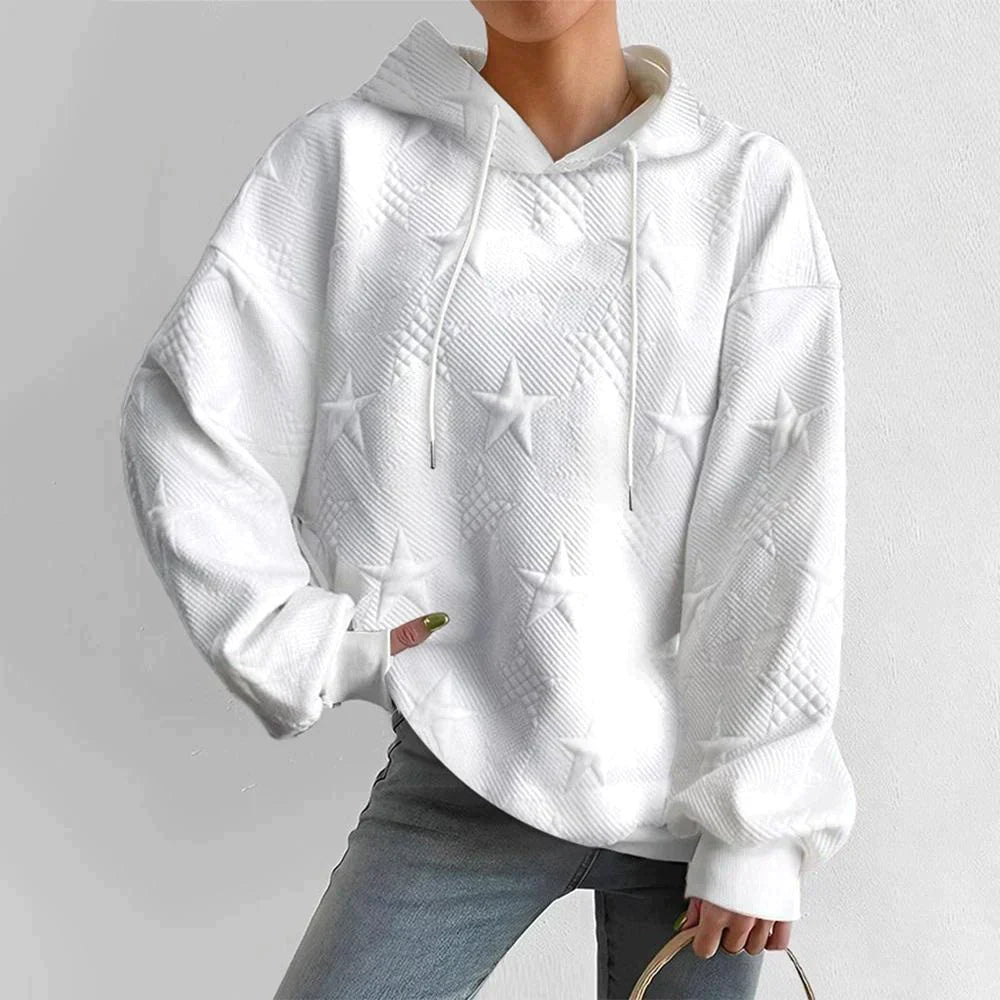 Anna - Sudadera Blanca de Manga Larga