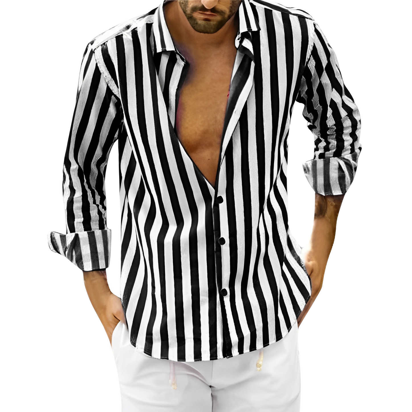 Martin - Camisa De Rayas Para Hombre